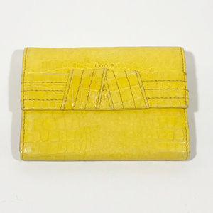 LODIS Yellow Croc Pattern Leather Wallet